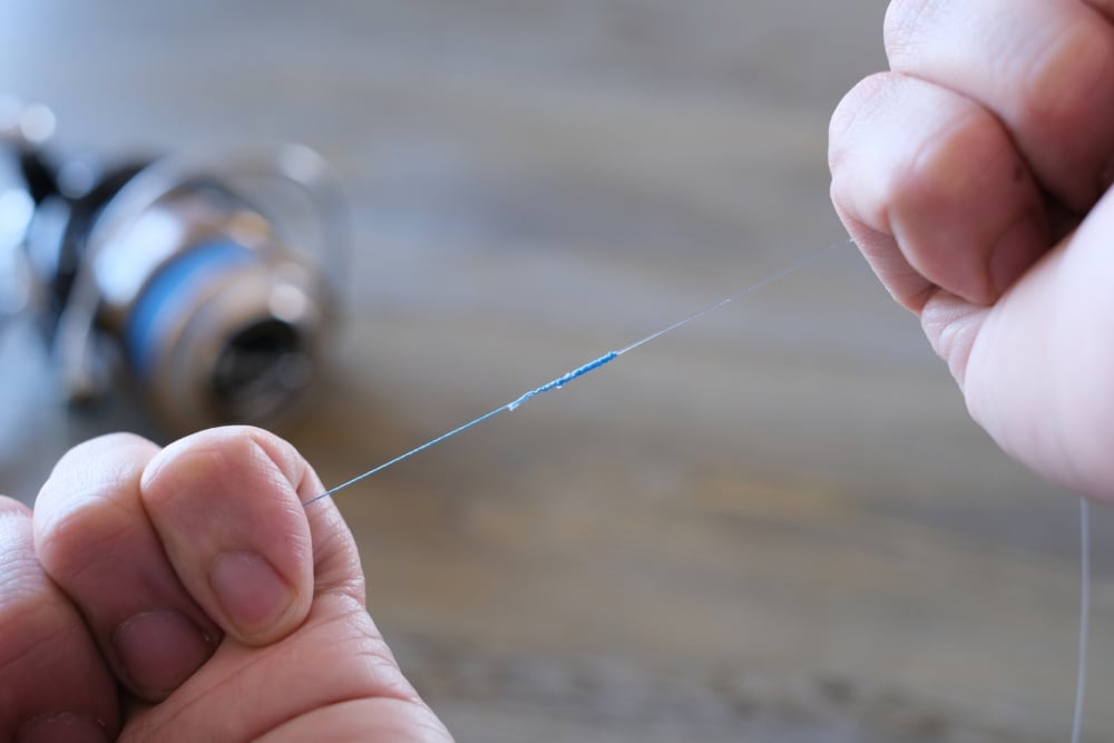 エギングでは電車結びが手軽で簡単