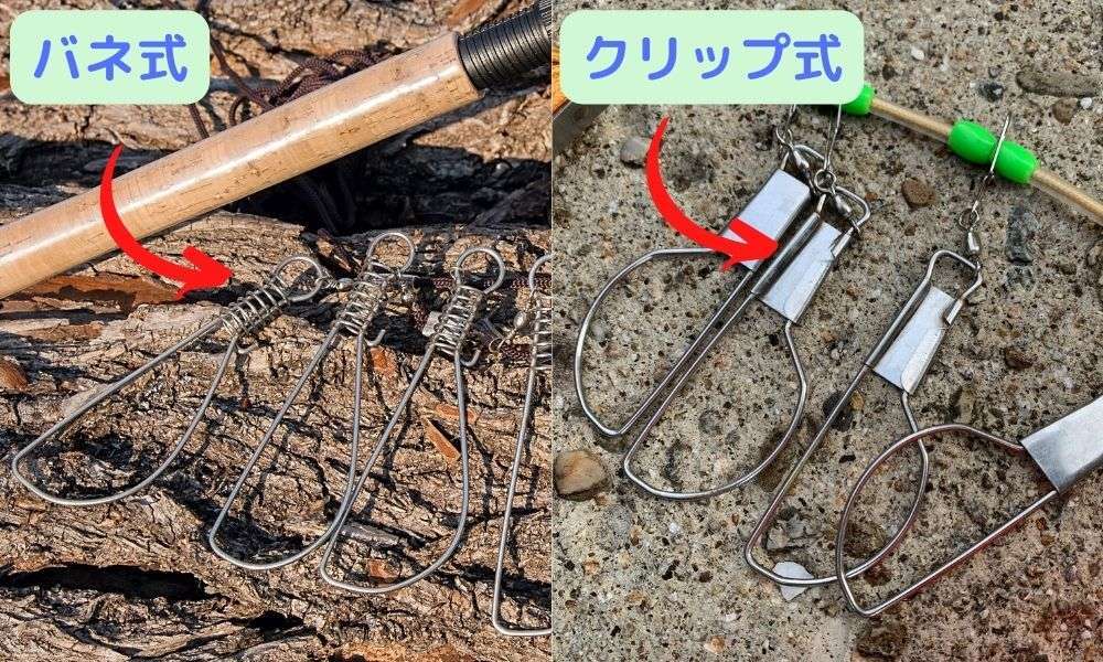ストリンガーには２通りのロック方式があります